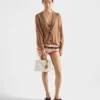 Bolso pequeño de mezcla de lino Prada Jardiniare Bolso pequeño de mezcla de lino Prada Jardiniare