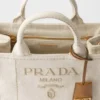 Bolso pequeño de mezcla de lino Prada Jardiniare Bolso pequeño de mezcla de lino Prada Jardiniare