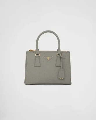 Bolso pequeño de piel de avestruz Prada Galleria