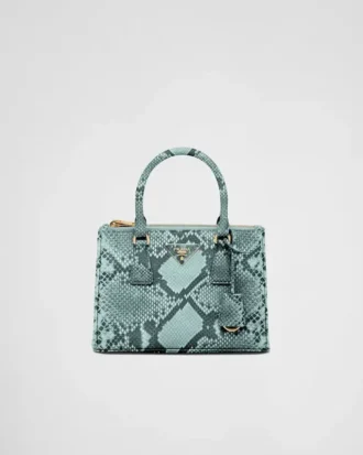 Bolso pequeño de piel de pitón Prada Galleria