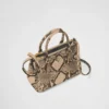 Bolso pequeño de piel de pitón Prada Galleria Bolso pequeño de piel de pitón Prada Galleria
