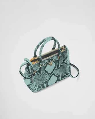 Bolso pequeño de piel de pitón Prada Galleria