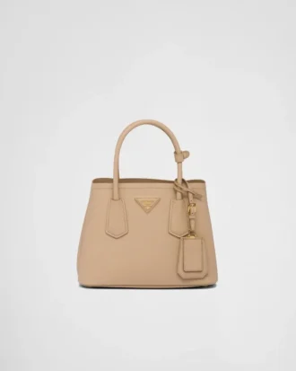 Bolso pequeño doble de piel Saffiano de Prada Double
