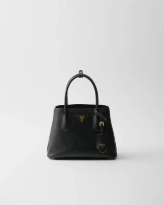 Bolso pequeño doble de piel Saffiano de Prada Double