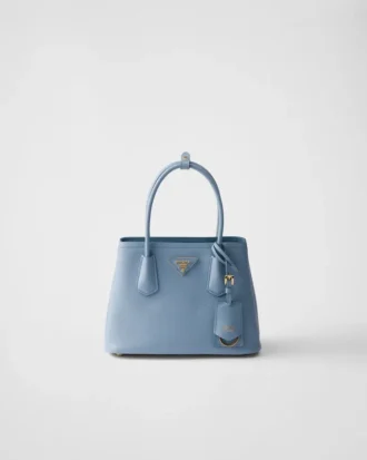 Bolso pequeño doble de piel Saffiano de Prada Double