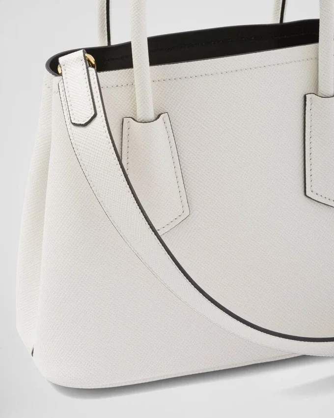 Bolso pequeño doble de piel Saffiano de Prada Double Bolso pequeño doble de piel Saffiano de Prada Double