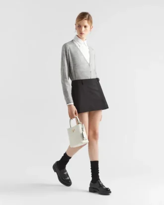 Bolso pequeño Prada Panier de piel Saffiano