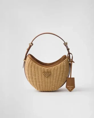 Bolso Prada Arqua de mimbre y piel