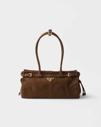 Bolso Prada Bonnie mediano de piel nobuk