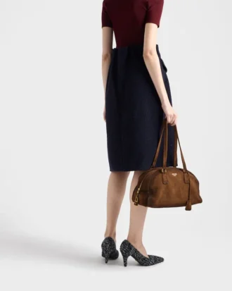 Bolso Prada Bowling mediano de ante