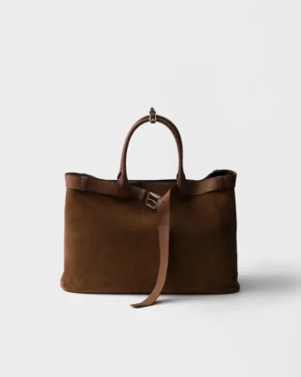 Bolso Prada Buckle de ante con cinturón