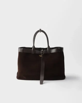 Bolso Prada Buckle de ante con cinturón