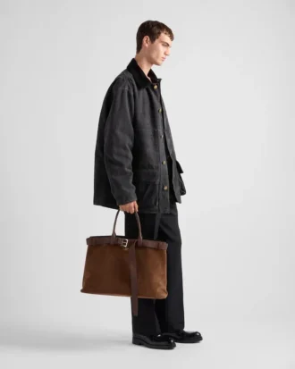 Bolso Prada Buckle de ante con cinturón