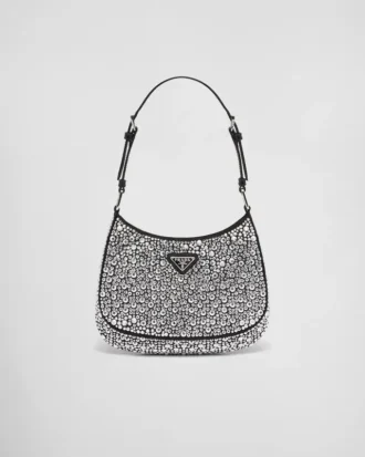 Bolso Prada Cleo de satén con cristales