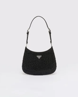 Bolso Prada Cleo de satén con cristales