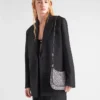 Bolso Prada Cleo de satén con cristales