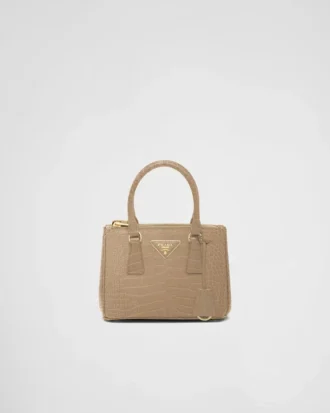 Bolso Prada Galleria Mini de piel de cocodrilo