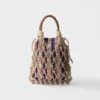 Bolso Prada Noua mediano de macramé de algodón Bolso Prada Noua mediano de macramé de algodón