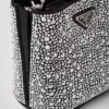 Bolso Prada Panier de satén con cristales