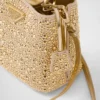 Bolso Prada Panier de satén con cristales