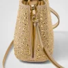 Bolso Prada Panier de satén con cristales