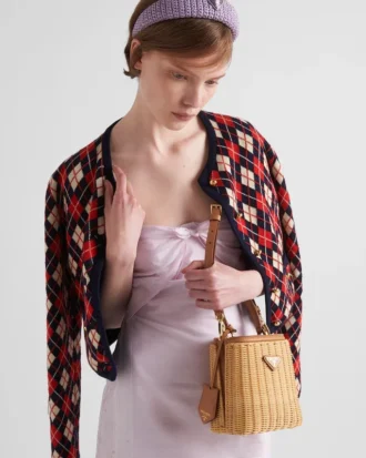 Bolso Prada Panier Mini de mimbre y piel Bolso Prada Panier Mini de mimbre y piel