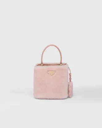 Bolso Prada Panier Mini de piel de oveja