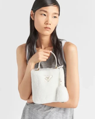 Bolso Prada Panier Mini de piel de oveja