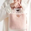 Bolso Prada Panier Mini de piel de oveja