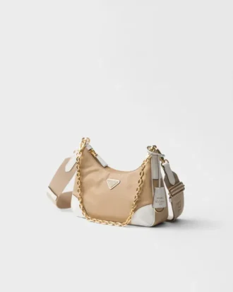 Bolso Prada Re-Edition 2005 de Re-Nylon y piel Saffiano con charm