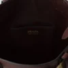 Bolso tipo cubo de piel con hebilla de Prada y cinturón con joyas Bolso tipo cubo de piel con hebilla de Prada y cinturón con joyas
