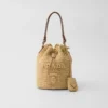 Bolso tipo cubo mini de ganchillo y piel Bolso tipo cubo mini de ganchillo y piel