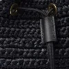 Bolso tipo cubo mini de ganchillo y piel Bolso tipo cubo mini de ganchillo y piel