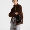 Bolso tipo cubo Prada Petit Sac Noir Mini de terciopelo y piel napa Bolso tipo cubo Prada Petit Sac Noir Mini de terciopelo y piel napa