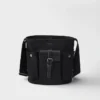 Bolso tipo cubo Prada Route Mini de lona y piel Bolso tipo cubo Prada Route Mini de lona y piel
