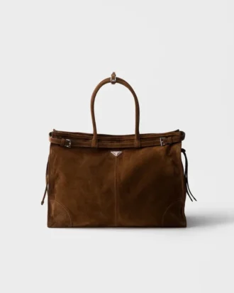 Bolso tote de ante Bonnie de Prada