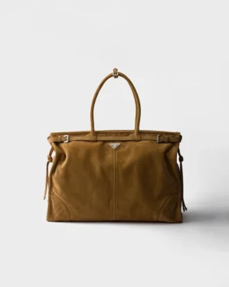 Bolso tote de ante Bonnie de Prada