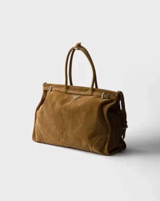 Bolso tote de ante Bonnie de Prada