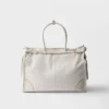 Bolso tote de denim y piel Bonnie de Prada