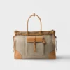 Bolso tote de lino y piel Prada Bonnie Bolso tote de lino y piel Prada Bonnie