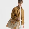 Bolso tote de lino y piel Prada Bonnie Bolso tote de lino y piel Prada Bonnie