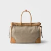 Bolso tote de lino y piel Prada Bonnie Bolso tote de lino y piel Prada Bonnie