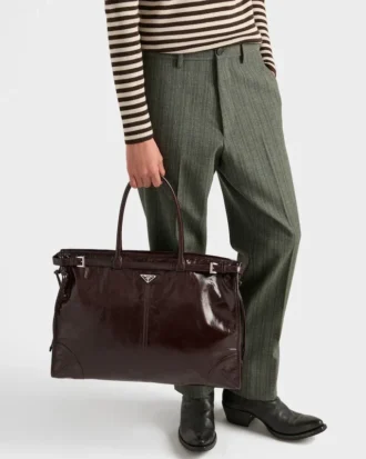 Bolso tote de piel Bonnie de Prada