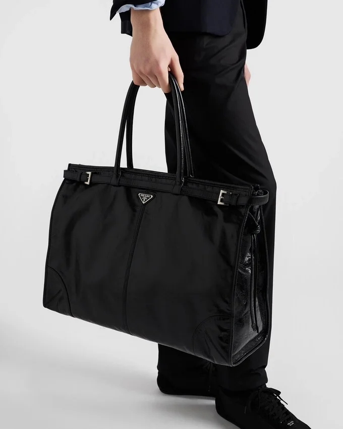 Bolso tote de piel Bonnie de Prada Bolso tote de piel Bonnie de Prada
