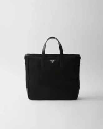 Bolso tote de Re-Nylon y piel Saffiano