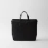 Bolso tote de Re-Nylon y piel Saffiano Bolso tote de Re-Nylon y piel Saffiano