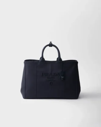 Bolso tote extragrande de lona de algodón Prada Jardiniare