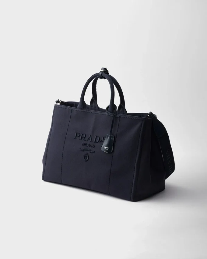 Bolso tote extragrande de lona de algodón Prada Jardiniare Bolso tote extragrande de lona de algodón Prada Jardiniare
