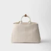 Bolso tote extragrande de mezcla de lino Prada Jardiniare Bolso tote extragrande de mezcla de lino Prada Jardiniare