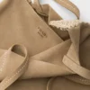 Bolso tote grande de ante y ganchillo Bolso tote grande de ante y ganchillo